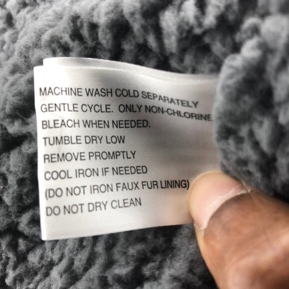 MICHAEL Michael Kors Gun Metal Missy Faux Shearling Lined Jacket - Size XS - Picture 11 of 14